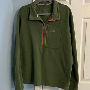 L.L. Bean Men's Olive Zip-Up Sweater